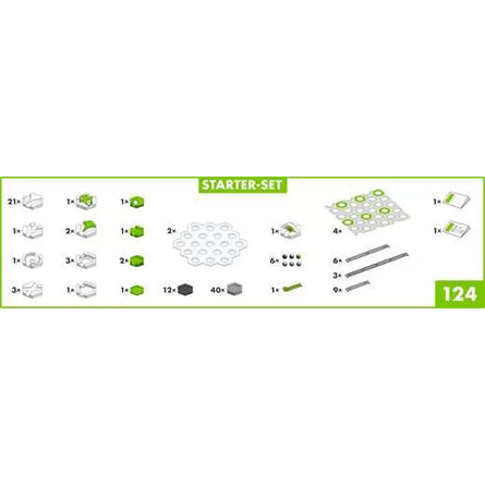 GraviTrax Starter Set Marble Track Building System - set contents
