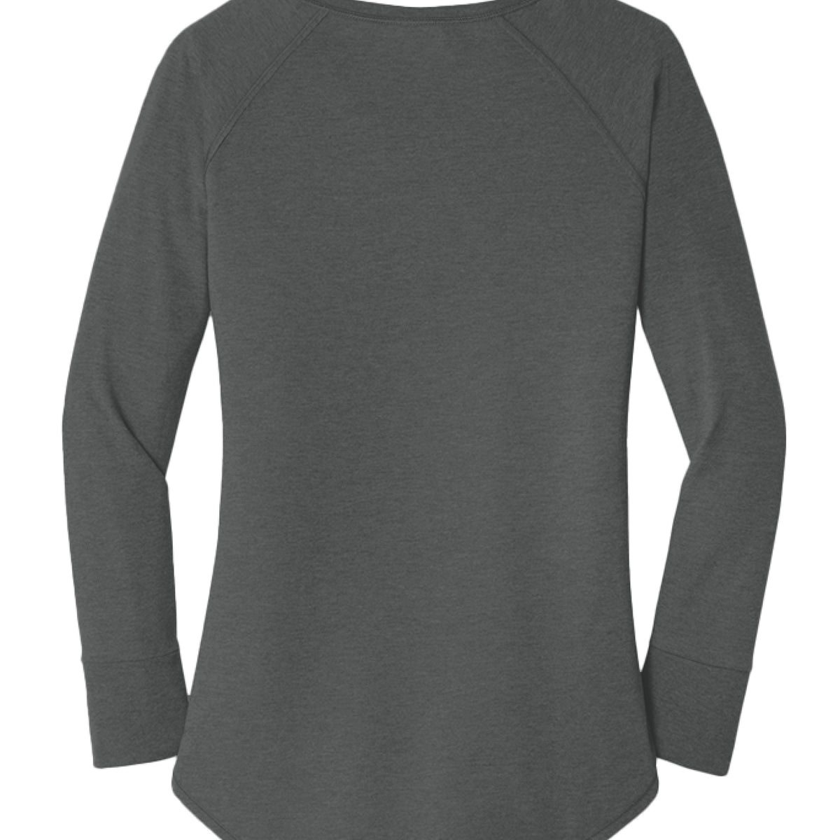 Back side of black frost women's tunic
