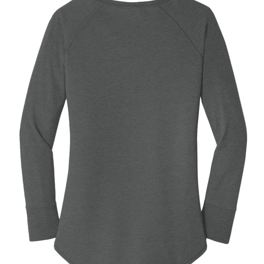 Back side of black frost women's tunic