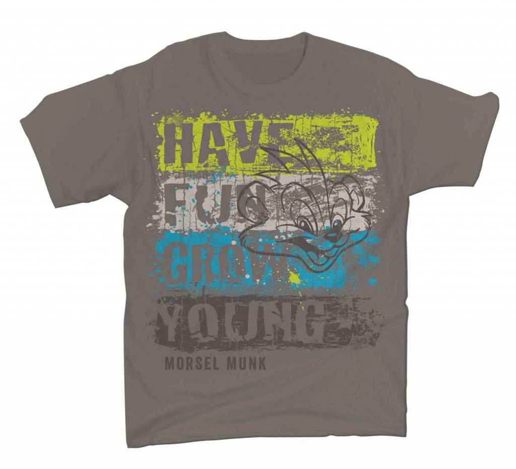 HFGY Unisex T-Shirt Grey Distressed Stripe