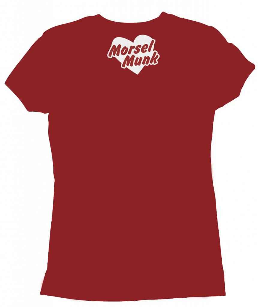 HFGY T-Shirt for Women - Red Heart V-Neck